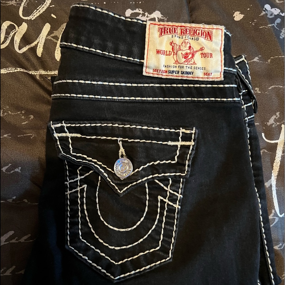 True Religion Super Skinny Stitch Jean